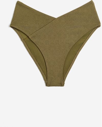 H&M Cheeky Bikinihose High Waist - Grün
