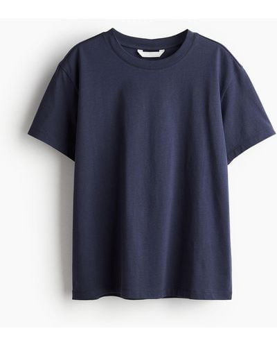 H&M T-Shirt aus Baumwolle - Blau