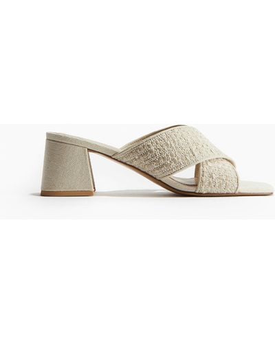 H&M Slip-in Sandaletten Met Structuur - Wit