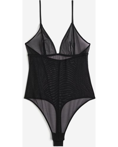 H&M Body string Light Shape en mesh - Noir