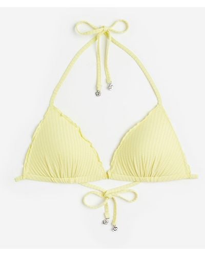 H&M Push-up Triangel-Bikinitop - Gelb