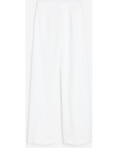H&M Weite Hose aus Leinenmix - Weiß