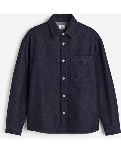 H&M Overshirt aus Denim in Regular Fit - Blau