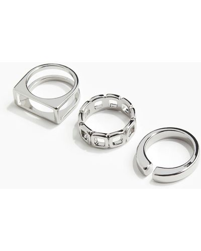 H&M Set Van 3 Ringen - Metallic