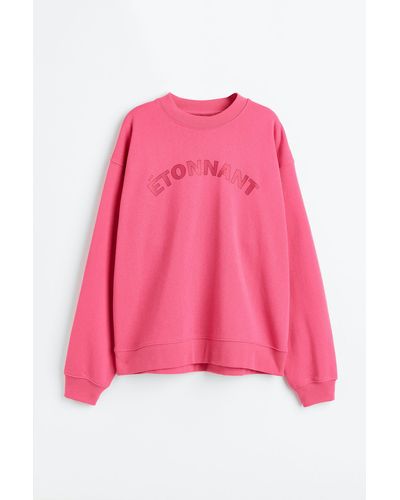 H&M Sweatshirt mit Print - Pink