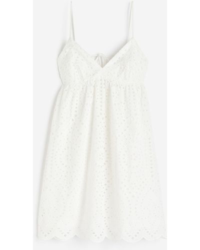 H&M Robe avec broderie anglaise - Blanc