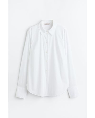 H&M Bluse aus Baumwollmischung - Weiß