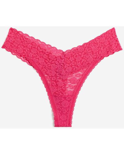 H&M 10er-Pack Tangas aus Spitze - Pink