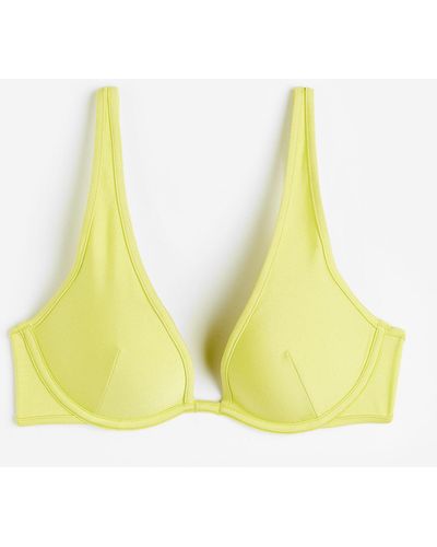 H&M Push-up-Bikinitop - Gelb