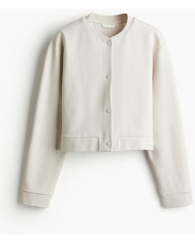 H&M Jersey-Cardigan im Pilotenlook - Weiß