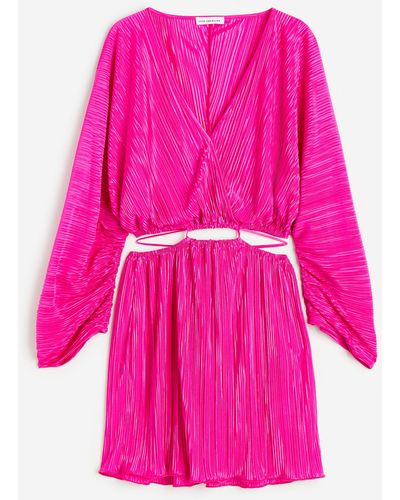 H&M Always Fits Plisse Mini Dress - Roze