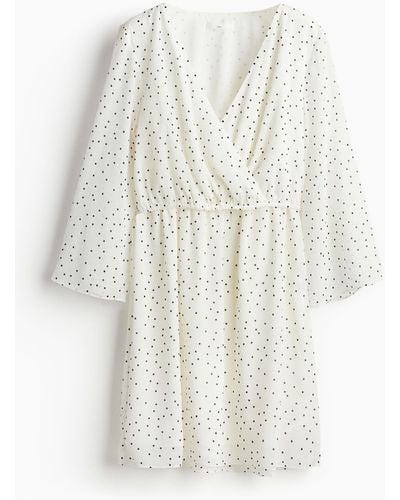 H&M MAMA Robe d'allaitement en mousseline - Blanc