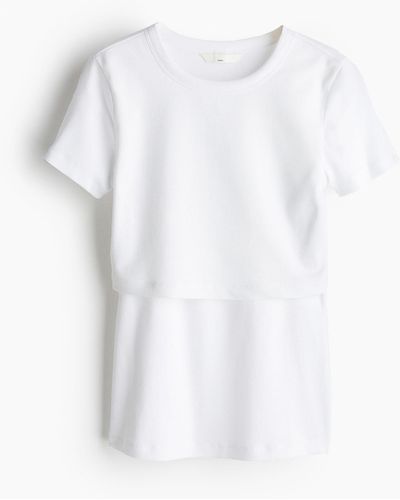 H&M MAMA Stillshirt - Weiß