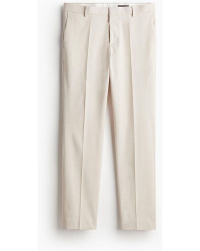H&M Pantalon de costume Slim Fit - Blanc