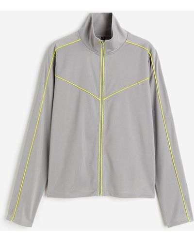 H&M Trainingsjacke mit Paspeln - Grau