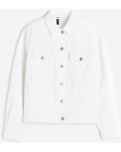 H&M Jeansjacke - Weiß