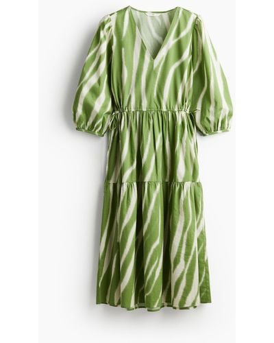 H&M Robe avec cordon de serrage - Vert