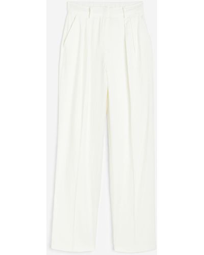 H&M Elegante Hose mit hohem Bund - Weiß