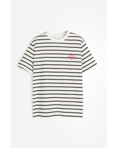 H&M T-shirt avec motif imprimé - Blanc