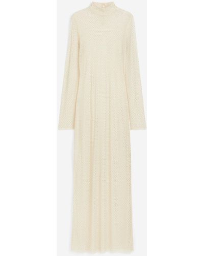 H&M Kleid mit Strassverzierung - Weiß