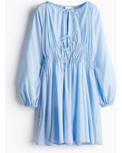 H&M Robe avec cordons de serrage - Bleu