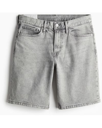 H&M Regular Denim Shorts - Grau