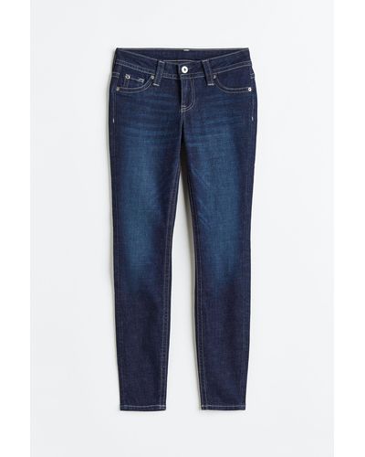 H&M Skinny Low Jeans - Blauw
