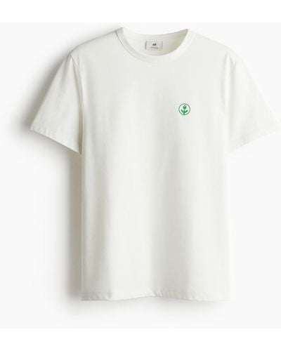 H&M COOLMAX® T-Shirt in Regular Fit - Weiß