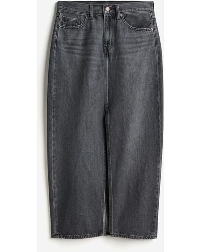 H&M Ankle Column Skirt - Grau