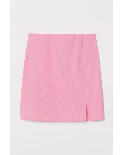 H&M Figurnaher Jerseyjupe - Pink