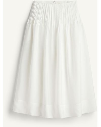 H&M Jupe avec plis nervure - Blanc