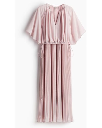 H&M MAMA Plissiertes Stillkleid - Pink