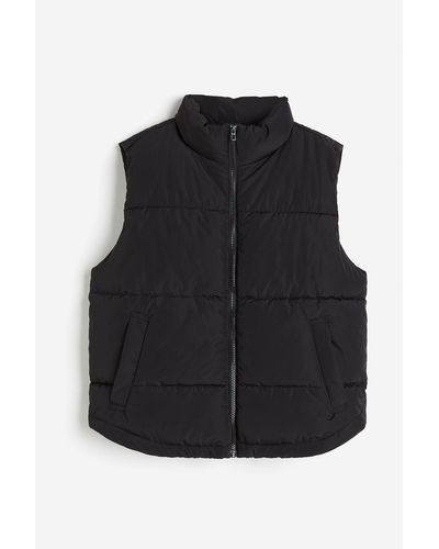 H&M Puffer-Gilet - Schwarz