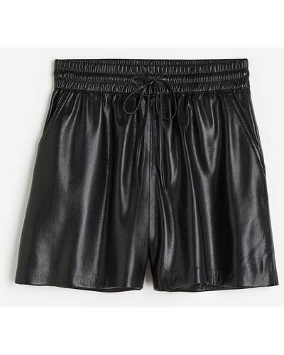 H&M Better Than Leather Short - Zwart