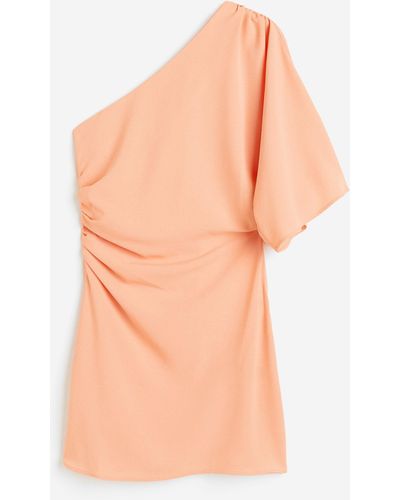 H&M Robe asymétrique drapée - Orange