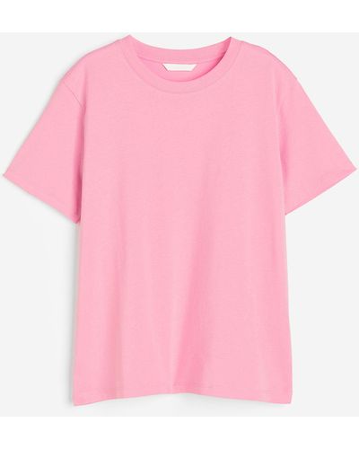 H&M T-Shirt aus Baumwolle - Pink