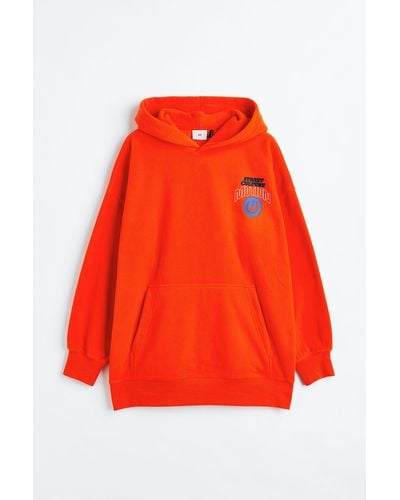 H&M THERMOLITE Hoodie Oversized Fit - Rot
