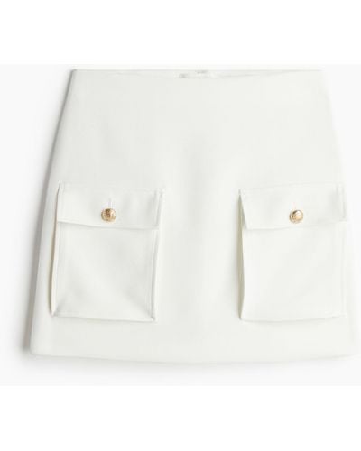 H&M Minirock mit Taschen - Weiß
