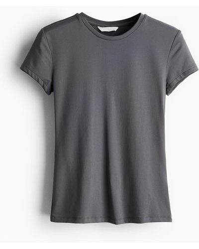H&M T-shirt ajusté - Gris