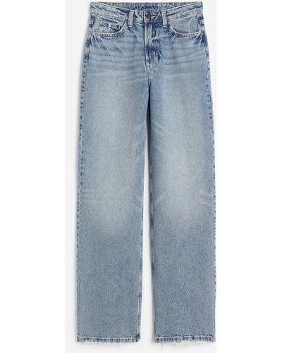 H&M Wide Ultra High Jeans - Blauw