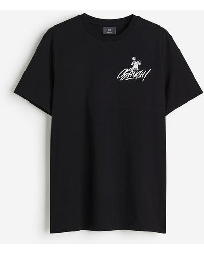 H&M T-shirt imprimé Regular Fit - Noir