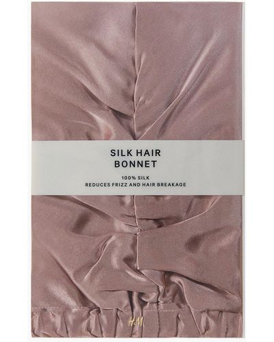 H&M Bonnet de nuit en soie - Rose