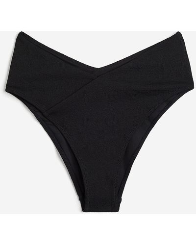 H&M Cheeky Bikinihose High Waist - Schwarz