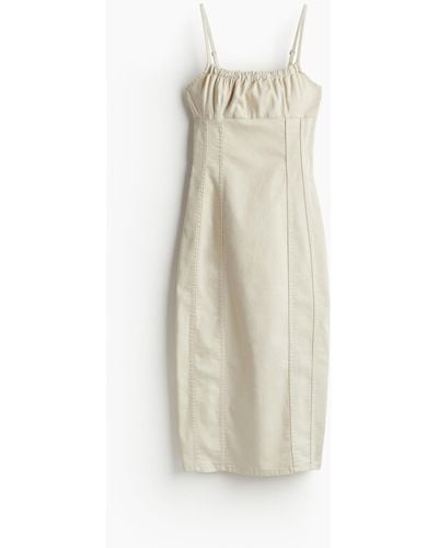 H&M Bodycon-Kleid aus Denim - Weiß