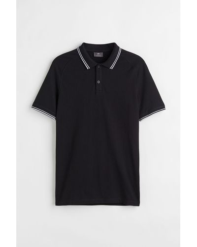 H&M Piqué Poloshirt - Zwart