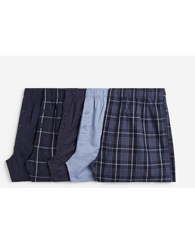 H&M 5er-Pack Boxershorts aus Baumwollstoff - Blau