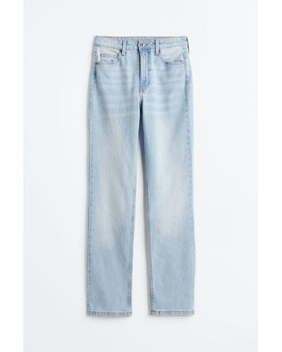H&M Vintage Straight High Jeans - Blauw