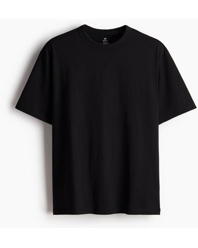 H&M COOLMAX® T-Shirt Loose Fit - Schwarz