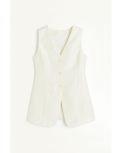 H&M Gilet de costume en lin mélangé - Blanc
