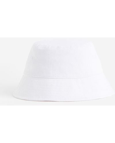 H&M Bucket Hat aus Baumwolle - Weiß
